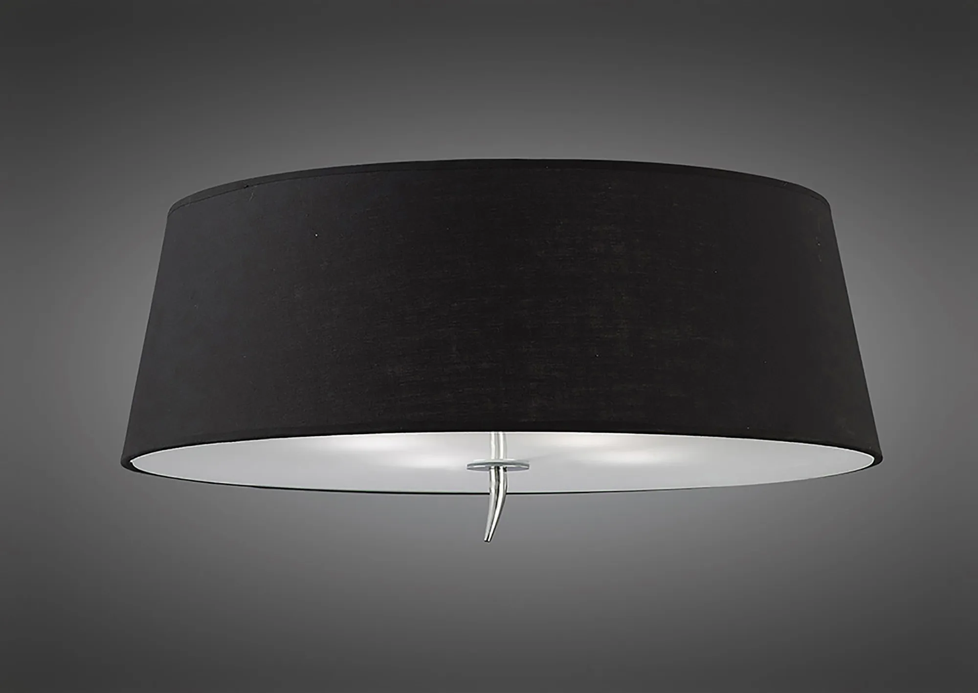Ninette Polished Chrome-Black Ceiling Lights Mantra Flush Fittings